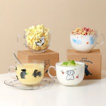 로마네 요거트볼 시리얼 글라스 머그 아포카토 아침 Romane, 구름이