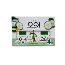 4개입 오이비누 싱싱한 오이추출물 동산 미용 오이향 비누, 동산 싱싱한오이비누4개입