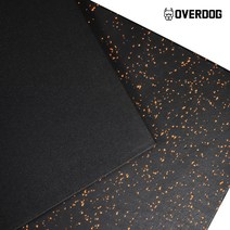 오버독 바닥 충격흡수 헬스장 고무 매트 소음방지 운동 웨이트 기구 헬스매트, 블랙매트25mm x 2장