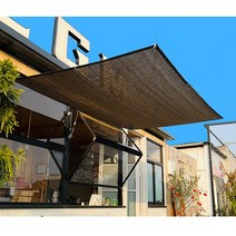 Picky Virgo 차광막 면타프 옥상차광막 옥상차광막 3*5m 네 가지 색상입니다, 1.8*3m, 브라운