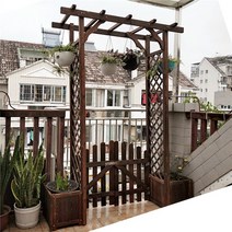 마당 원목 아치형 정원 대문 아치 테라스 가든 조경 다파르마, 14.대 탄화칼라 펜스 트 높이 114