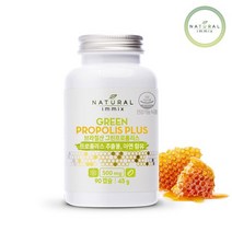내추럴이믹스 브라질 그린 프로폴리스 500mg 90캡슐 아연, 없음