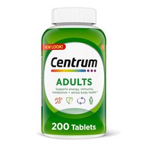 미국직배송 센트룸 어덜트 남녀공용 멀티비타민 200정 종합비타민, 1병