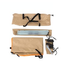 가족 캠핑 텐트 자동차 SUV 측면 지붕 상단 햇빛 가리개 트럭 차양 캐노피 자외선 차단 방수 천막, Khaki+300x200cm