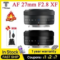 가성비 좋은 TTArtisan AF 27mm F2.8 APS-C 카메라 후지 X 마운트 XF XE4 XT30 XA5 XS10 X100V XT4 X-PRO1, 01 Black_01 후지 xf
