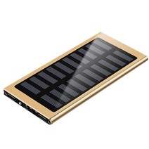 태양열보조배터리 태양열 보조 배터리 8000mAh 야외 듀얼 USB LED 조명 포함 초박형 휴대용 충전기 외부 파워뱅크, [02] Chinese Red