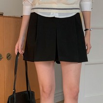 디오트 투론나 뒷밴딩 핀턱 3부 슬랙스 반바지