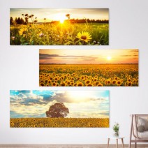 추석선물 특가할인 풍수액자 돈들어오는 그림 풍경이있는 해바라기액자 16종, S07 노을지는 들꽃밭