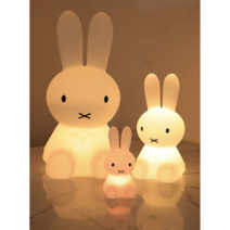 무드등 미피조명 밝기조절 수유등 수면등 LED 스탠드 캐릭터 토끼 무선 리모컨, 03.50cm 무선 리모컨 3색 미피등