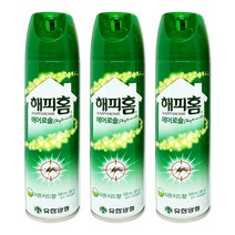 유한양행 해피홈 에어로솔 모기.파리살충제 500ml x 3 피톤치드향, 1세트