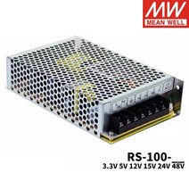 대 MEAN WELL RS-100-3.3 단일 출력 스위칭 전원 공급 장치 5V 12V 48V 24V, 06 RS-100-48
