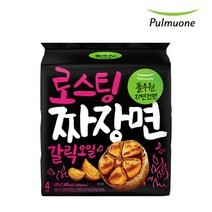 풀무원 갈릭오일 로스팅 짜장라면 420g(4인분) 1봉, 갈릭오일 로스팅 짜장라면 420g(4인분)x1봉