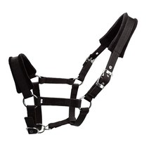 Royalways 연약한 덧대 진 조랑말 말 고삐 굴레 Headstall 머리 고리 말 승차 안정, 블랙 S, 1개