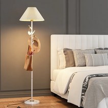 플로어 램프 플리츠 플로어 행거치대, 흰색, 166cm