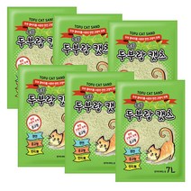 두부랑캣츠 두부랑 캣츠 이코노미 녹차 7L x 6개 고양이모래 두부모래 11203698