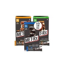 MET-Rx 빅 100 프로틴 바 식사 대용 버라이어티 팩 - 슈퍼 쿠키 크런치 및 초콜릿 칩 도우 12개 3.52온스., 슈퍼 쿠키 크런치 바닐라 카라