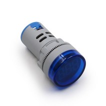 DIY 미니 전자 전압계 원형 AC 60-500V 전압 테스트기 모니터 전원 LED 파일럿 라이트 조명 디스플레이 22, 03 New Blue Voltmeter