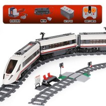 중국 레고 기차 610Pcs 고속 여객 열차 02010 빌딩 블록 아이들 벽돌 키덜트 그림 하이테크 씨티 60051 178425, Without Origin Box