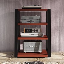오디오 장식장 진열장 거실장 AV 다이 LP 거치대 장비, H04-블랙 릴리프 4단