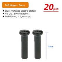 자전거바퀴 초경량 알루미늄 스포크 캡 14G 14mm CNC 가공 알루마이트 합금 니플 MTB 로드 바이크 휠 림 황, 16 CU 14G 16mm BK 20P