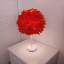 LED USB 침실 깃털 무드등, 오렌지