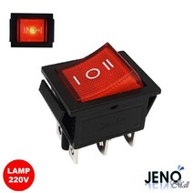 3단 6P 로커 사각 스위치 Red AC LAMP HAS0904, 상세페이지 참조
