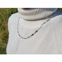 블로썸스틸 써지컬스틸 여자 십자가 체인 교회 기독교 목걸이