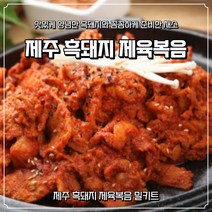 제주도민이 즐겨찾는 제주 흑돼지 제육볶음 두루치기 고기 500g 야채팩 100g 2세트 캠핑 음식 술안주 야식 식사 밀키트