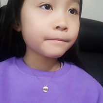 예뻐지는주얼리 웨이브 코인 원형 각인 목걸이