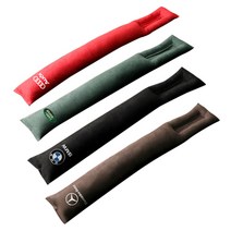 전차종 호환틈새커버 원단 알칸타라 스웨이드 틈새쿠션 분실방지 새차선물, 로고없음, 블랙 2p