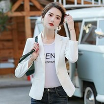 PEONFLY Women Blazer 2022 공식 블 레이디 오피스 싱글 버튼 포켓 자켓 코트 슬림 블랙 여성 Femme Jackets