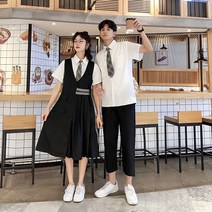 스쿨룩 여름 세트 여자 졸업 스커트 롱스커트 고등학생 잉글리시 반팔 중학생 교복
