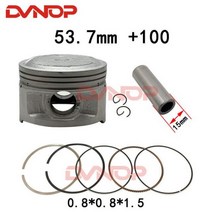 바이크 부품 스쿠터 피스톤 키트 야마하 YP125 Majesty MBK Skyliner XN125 Teos XQ125 Maxster 53.7mm STD 25 50 75 100 12, 54.7mm, 1개