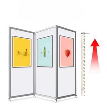 이동식 전시대 서예 작품 그림 학원 학교 학생 작품 홍보대 판넬 와이어 타입 가벽, 단일 팬 120x240cm