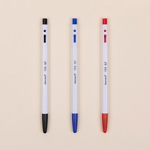 모나미 153 볼펜 0.7mm 검정/파랑/빨강 12개입, 파랑