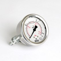 오일충만형 압력계 판넬형 16bar 직경60mm 1/4나사, 1개