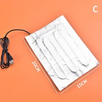 온열 데스크 매트 마우스패드 1PCS USB 히터 전기 난방 열 옷 야외 모바일 온수 DC 어댑터, [03] C