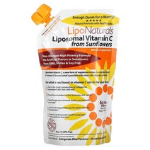 리포 내추럴스 Lipo Naturals 해바라기 추출 리포소말 비타민C 443ml(15oz), 4개