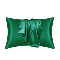 편안한 새틴 헤어 뷰티 베개 케이스 홈 데코 베개 커버 쿠션 홈 데코, 01 51cm x 66cm, 11 green_01 51cm x 66cm
