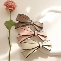 기타 바보사랑[바이데이지]바이데이지 프랑스 셀룰로오스 블랙라인 리본 자동헤어핀 Bh0806