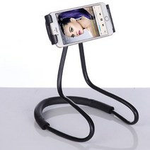 목걸이형 스마트폰 거치대 목걸이거치대 넥거치대, 1, 블랙