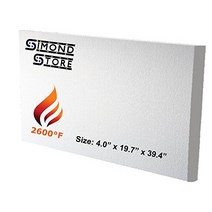 Ceramic Fiber Insulation Board (2600F) (4” X １9.7” X 39.4”) Pack of Individual Board for Wood Ovens, 1