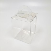 주연상사 PET투명 손잡이 상자, 7.5cm*7.5cm*10cm(25장)