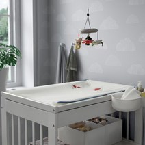 이케아 VADRA 베드라 기저귀 교환 매트 커버 48x74cm 신생아 유아 부드러운 카페트 이불 담요, 화이트