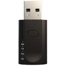라우터 모뎀 네트워크카드 4In1 USB 블루투스 5.1 어댑터 3.5mm AUX 차량용 블루투스 어댑터 드라이버없는 Windows 용 Xp Vista 8 10 11, Black