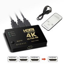 4K 2K 3x1 HDMI 케이블 분배기 HD 1080P 비디오 스위처 어댑터 Xbox PS4 DVD HDTV PC 노트북 tv용 3 입력 1 출력 포트 허브, [01] With Remote Control