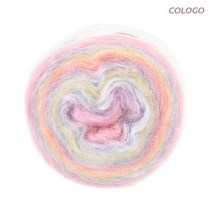 손 뜨개질 실 페브릭 얀 모자 가방 그라디언트 컬러 원사 공예 에 대한 피트 부드러운 크로 셰, 02, 1개