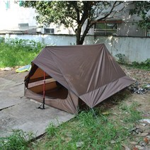 비박 경량 1인 백팩킹 텐트 비비색 초경량 2-3인용 방수 야외 캠핑 czx-645 2인용 프레임 방수 배낭 트레커 모양, 적갈색, 적갈색, 1개