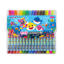 종이나라 핑크퐁 상어가족 나라싸인펜 16색, 혼합 색상, 16개