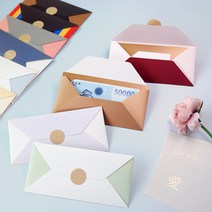 컨셉이 있는 용돈봉투 - 상품권 기프트카드 봉투 추석 설날 명절 어버이날 선물 돌잔치, 전통 띠지, [L] 은색띠지